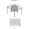 thumbnail image 4 of Sojag Grey Curtains for Monaco/Messina/Mykonos/Moreno Gazebo, 10 ft. x 12 ft., Spun, Outdoor Shades, 4 of 8