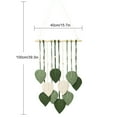 thumbnail image 5 of Hariumiu Leaf Macrame Tapestry Bohemian Wall Hanging Ornament Handmade Macrame Home Decoration for Living Room Bedroom Corridor, 5 of 8
