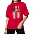thumbnail image 2 of Vintage USA Flag Design Women's T-shirt, 2 of 3