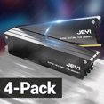 thumbnail image 1 of Memory RAM Heatsink With Thermal Pads, Desktop RAM Cooler DDR Radiation Dissipate for PC DIY DDR2 DDR3 DDR4 DDR5 Black 4pcs, 1 of 6