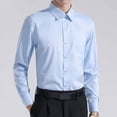thumbnail image 5 of Camisa blanca de manga larga para hombre, sin planchado, para trabajo profesional, con cuello, informal, con botones, tallas grandes S-5XL, 5 of 5