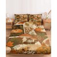 thumbnail image 2 of Twin XL Size Fitted Sheet Set - Fall 2 Piece Bedding Sets 16" Deep Pocket Fitted Sheet with 1 Pillowcases, Thanksgiving Country Harvest Fox Pumpkins Maple Leaf Brushed Microfiber Hotel Bed Sheets, 2 of 9