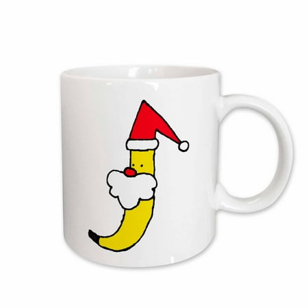 3dRose Funny Santa Banana Christmas Art - Ceramic Mug,