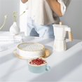 thumbnail image 2 of Miangastore 1Pc Double Handle Ceramic Soup Bowl Restaurant Rice Dessert Bowl Pudding Bowl, 2 of 8