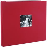 Making Memories Linen 12X12 Postbound Album w/ Window, Red