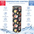 thumbnail image 5 of Pioneer Flower Floral Print Pattern 20oz Skinny Tumbler with Straw & Lid, Double Wall Vacuum Insulated Cup, Leak-Proof, Cup Holder Friendly, Hot 6H Cold 12H, 5 of 6