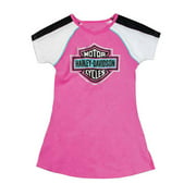Harley-Davidson Little Girls' Glittery B&S A-Line T-Shirt Dress 9031649 (5), Harley Davidson