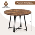 thumbnail image 3 of Gymax 47 Inch Dining Table w/8 Metal Supporting Legs & Cross Base for Dining Room, 3 of 10