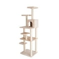 thumbnail image 2 of GleePet 74"real wood Cat Tree GP78740821 Beige 7 Levels, 2 of 10