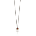 thumbnail image 2 of 925 Sterling Silver Vintage Round Red Garnet Necklace, 2 of 4