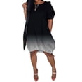 thumbnail image 3 of Gvmfive Womens Summer Casual Short Sleeve Gradient Loose Dress Plus Size, 3 of 5