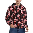 thumbnail image 2 of Fotbe Men's Hoodie with New Year Flamingo Pattern - Kangaroo Pocket Pullover Hooded Sweatshirt, Perfect for Daily Wear, Travel, and Home-3X-Large, 2 of 7