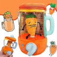 thumbnail image 2 of Plush Carrot Juicer Toy,Carrot Juicer Plush Toy,6 Inch Carrot Blender Plush, Fun Drawstring Rotatin, 2 of 5