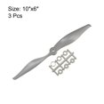 thumbnail image 2 of Hélices RC CW 10x6 Pulgadas 2-Palas para Avión Nylon Gris 3Pcs con Anillos Adaptadores, 2 of 4