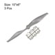 thumbnail image 2 of Hélices RC CW 10x6 Pulgadas 2-Palas para Avión Nylon Gris 3Pcs con Anillos Adaptadores, 2 of 4