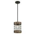 thumbnail image 2 of Westinghouse Lighting  Langston One-Light Oil Rubbed Bronze and Vintage Pine Indoor Pendant, 2 of 4