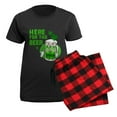 thumbnail image 5 of CafePress - Here For The Beer! St Pats Women's Dark Pajamas - Women's Short Sleeve Print T-Shirt and Pants Dark Cotton Pajama Set, 5 of 7