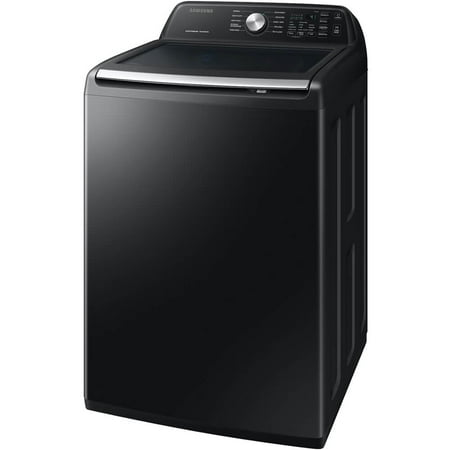 Samsung - 4.4 cu. ft. High-Efficiency Top Load Washer with ActiveWave Agitator and Active WaterJet - Brushed black