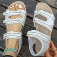thumbnail image 4 of Xucatan Women's Sporty Adjustable Strap Sandals, Breathable Open Toe Flat Slides with Hook and Loop Closure, Three Strap Casual Beach Shoes, Versatile Summer Outdoor Footwear Gift, 4 of 9