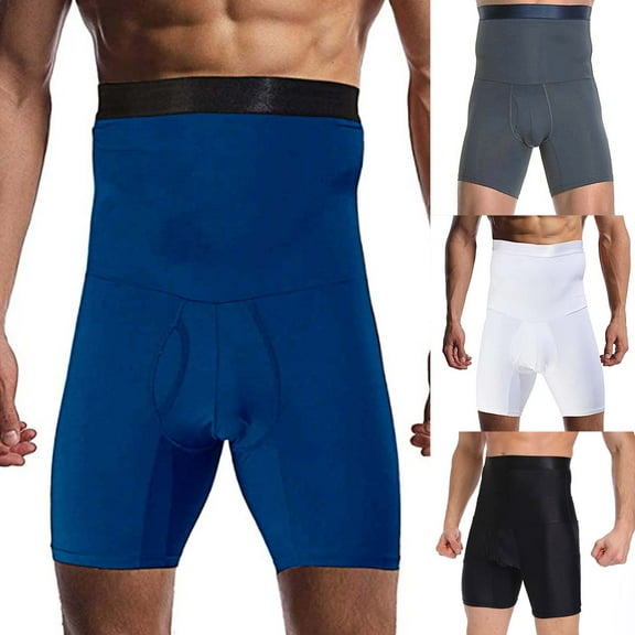 zeranth Boxer Underwear Elastic High Waist Fat Burning Non-slip Tight Waist Tummy Control Shapewear for Sports