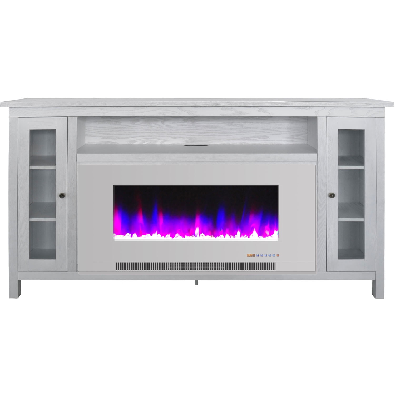White Electric Fireplace Tv Stand, Galveston 60 Tv Stand With Electric Fireplace