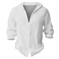 thumbnail image 5 of LYHaoo Boys Summer Shirt Long Sleeve Button Down Beach Top Breathable Solid Color Casual Wear For And Youth Basic Tees Casual Tops,Sizes 10-11 Years, 5 of 6