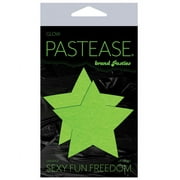Pastease Premium Star - Glow in the Dark Green Adhesive Nipple Cover O/S