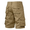 thumbnail image 3 of Mens Cargo Shorts Button Straight Leg Loose Outdoor Active Hiking Knee Length Cargo Shorts with Multi Pockets, 3 of 5