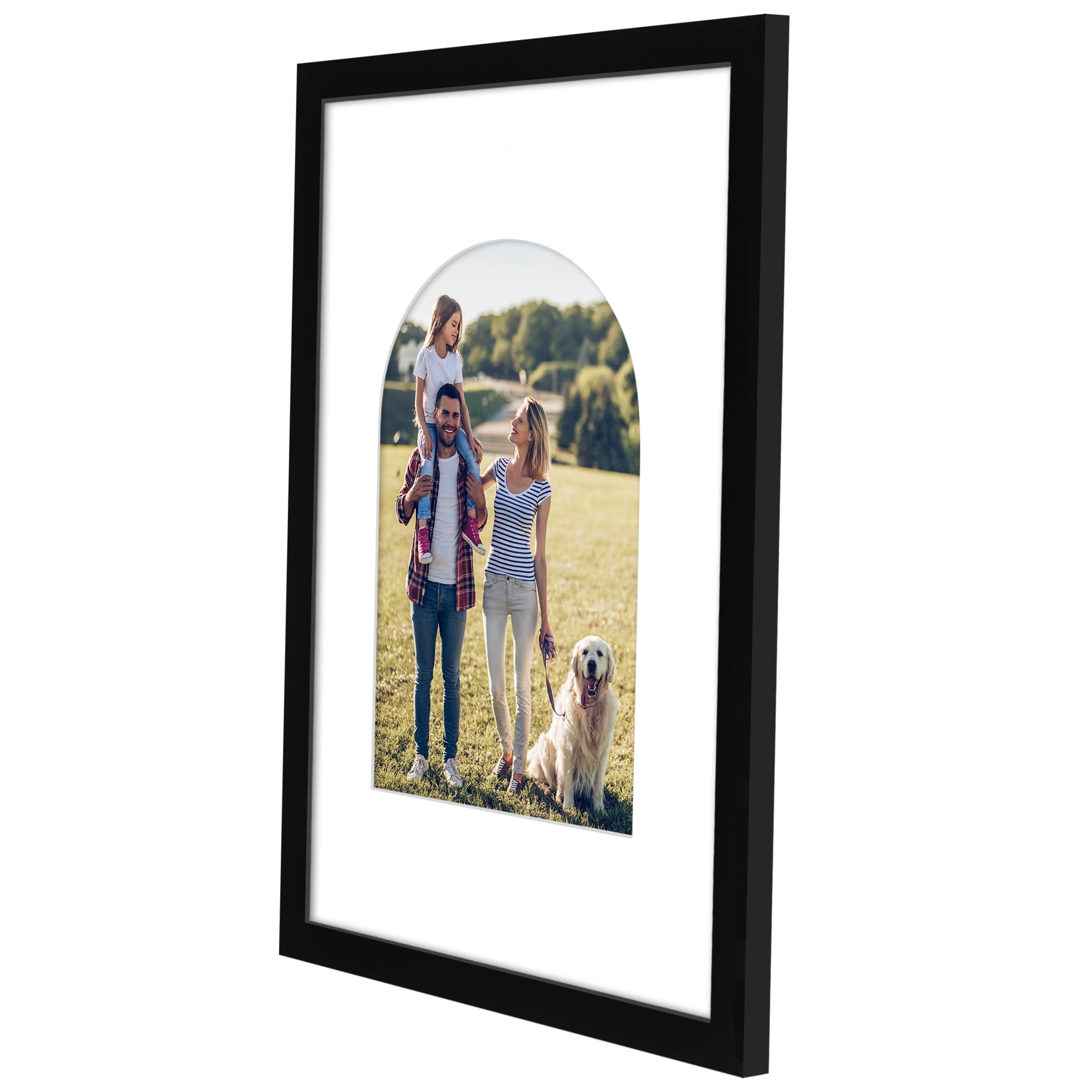 Americanflat 12x18 Picture Frame shaped elevate cherished photos unique expertly crafted border durable - Black