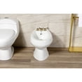 thumbnail image 4 of Kingston Brass KB327PX Victorian Three-Handle Bidet Faucet with Brass Pop-Up, Brushed Brass, 4 of 6
