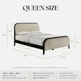 thumbnail image 3 of Omax Decor Daphne Wooden Queen size Platform Bed in Black and Beige, 3 of 9