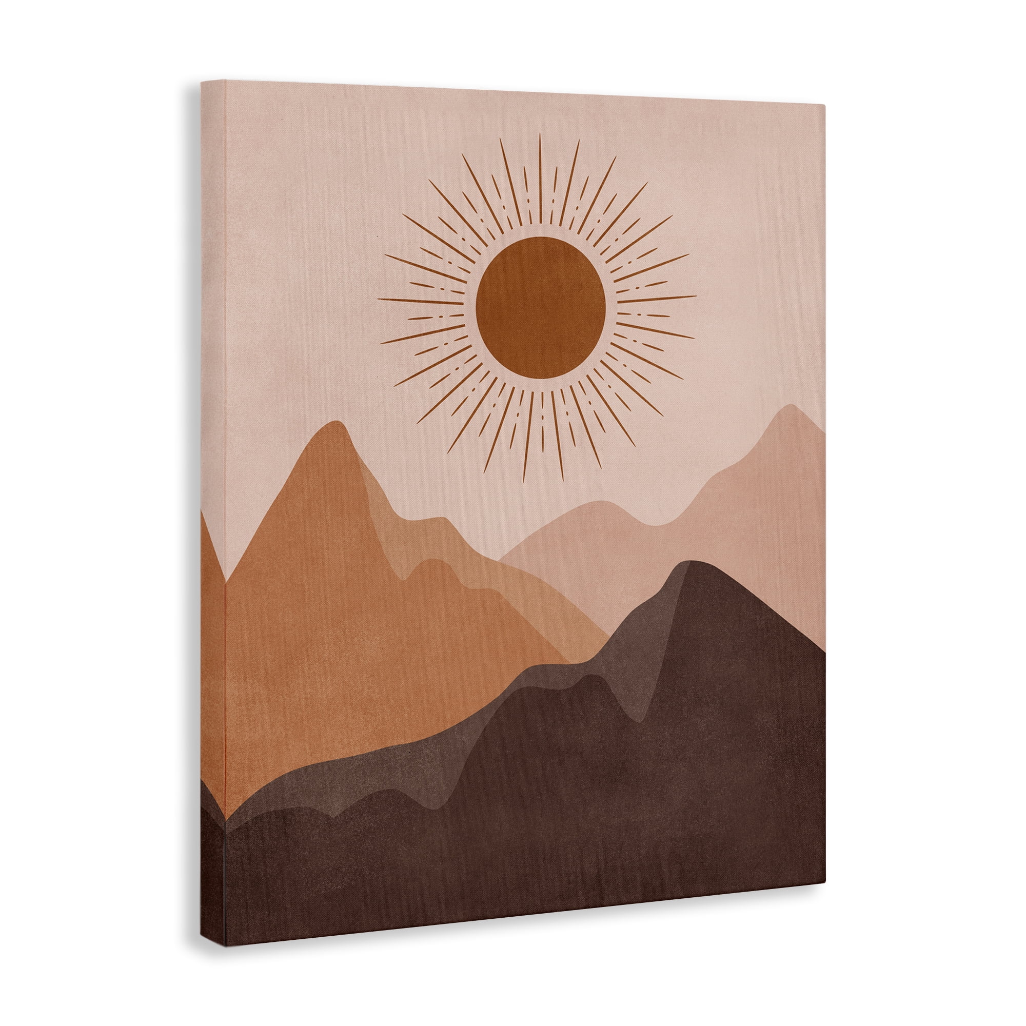 Stupell Industries Rust Boho Mountains Landscape & Nature Painting Wrapped Canvas Art Print Wall Art, 24 x 30