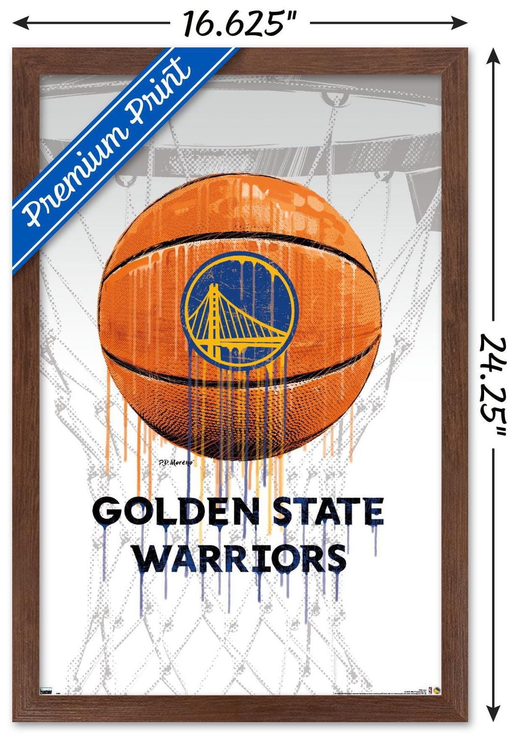 NBA Golden State Warriors - Drip Ball 20 Wall Poster