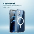 thumbnail image 2 of CASEFREAK Clear Silicone Case for iPhone 11 (6.1") with Magnetic Ring MagSafe Compatible, 2 of 6