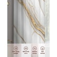 thumbnail image 6 of Sheer Curtains 84 Inches Long 2 Panels, Gray Gradient Marble Abstract Art Rod Pocket Curtain Voile Draperies, Gold Stripe Fluid Art Light Filtering Window Treatment for Living Room Kitchen Bedroom, 6 of 8