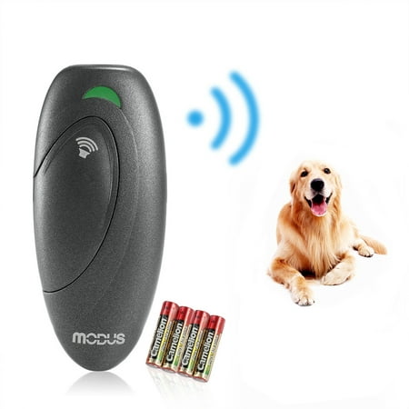 Handheld Ultrasonic Bark Control Dog Barking Stopper Dog Trainer with Anti-static Wrist Strap, Dark Grey,