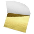 thumbnail image 1 of Hoja de Foil Dorado, Papeles de Hoja Dorada, 3.3" x 3.1" para Decoración, Esculturas, Pintura, Paquete de 200 Pcs, 1 of 5