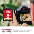 thumbnail image 3 of Gigastone 8GB SD Card UHS-I U1 Class 10 SDHC Memory Card Full HD Video Canon Nikon Sony Pentax Kodak Olympus Panasonic Digital Camera, 3 of 6