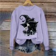 thumbnail image 6 of Jsaierl Halloween Sweatshirts for Women Plus Size Witch Graphic Pullovers Soft Going Out Round Neck Long Sleeve Shirt Tops Halloween Clothes, Sizes S-2XL, 6 of 7