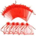 thumbnail image 2 of GOOHOCHY 100 bolsas de organza con cordón para regalos de boda, bolsas de organza para regalos de fiesta, 2 of 7