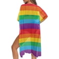 thumbnail image 5 of HELLHERO Polyester Womens Beach Coverups Kimono Cardigan Cover Up for Vacation Lightweight Quick Dry Rainbow, 5 of 6