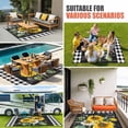 thumbnail image 4 of Spring Yellow Flowers Outdoor Rug for Patio/Deck/Porch, Non-Slip Large Area Rug 6 x 9 Ft, Check Oil Painting Vintage Indoor Outdoor Rugs Washable Area Rugs, Reversible Camping Rug Carpet Runner, 4 of 8