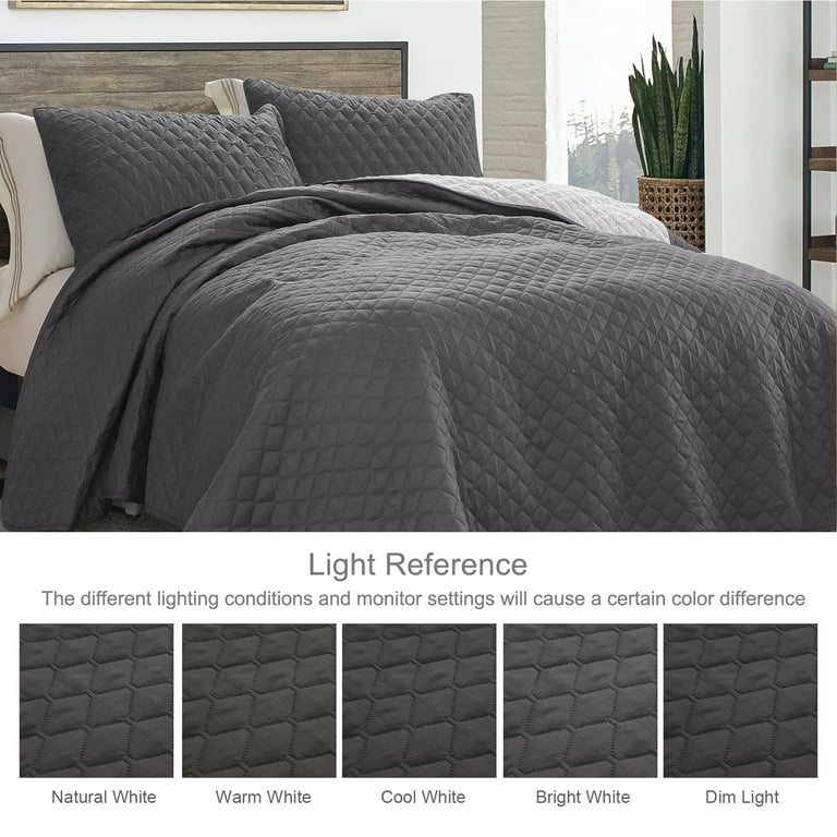 DJY Set di biancheria da letto per letto king size, 3 pezzi, viola