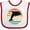 White and Red, variant on Inktastic Dolphin Cute Beach and Vacation Boys or Girls Baby Bib