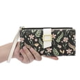 thumbnail image 6 of GAEKEAO Womens Wallet RFID Blocking Slim Thin Bifold Card Holder Vegan Leather Floral Long Clutch Wallets with Wristlet, 6 of 7
