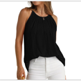 thumbnail image 1 of Débardeurs Plissés pour Femmes Bretelles Spaghetti Camisole Dos Nu Ourlet Incurvé Mode 2025, 1 of 9