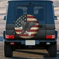 thumbnail image 6 of Spare Tire Cover Bald Eagle American Flag Tire Covers Protector Wheel Tire Covers Weather-Proof for Trailer RV SUV Truck Camper Travel Trailer Accessories Polyester, 6 of 10