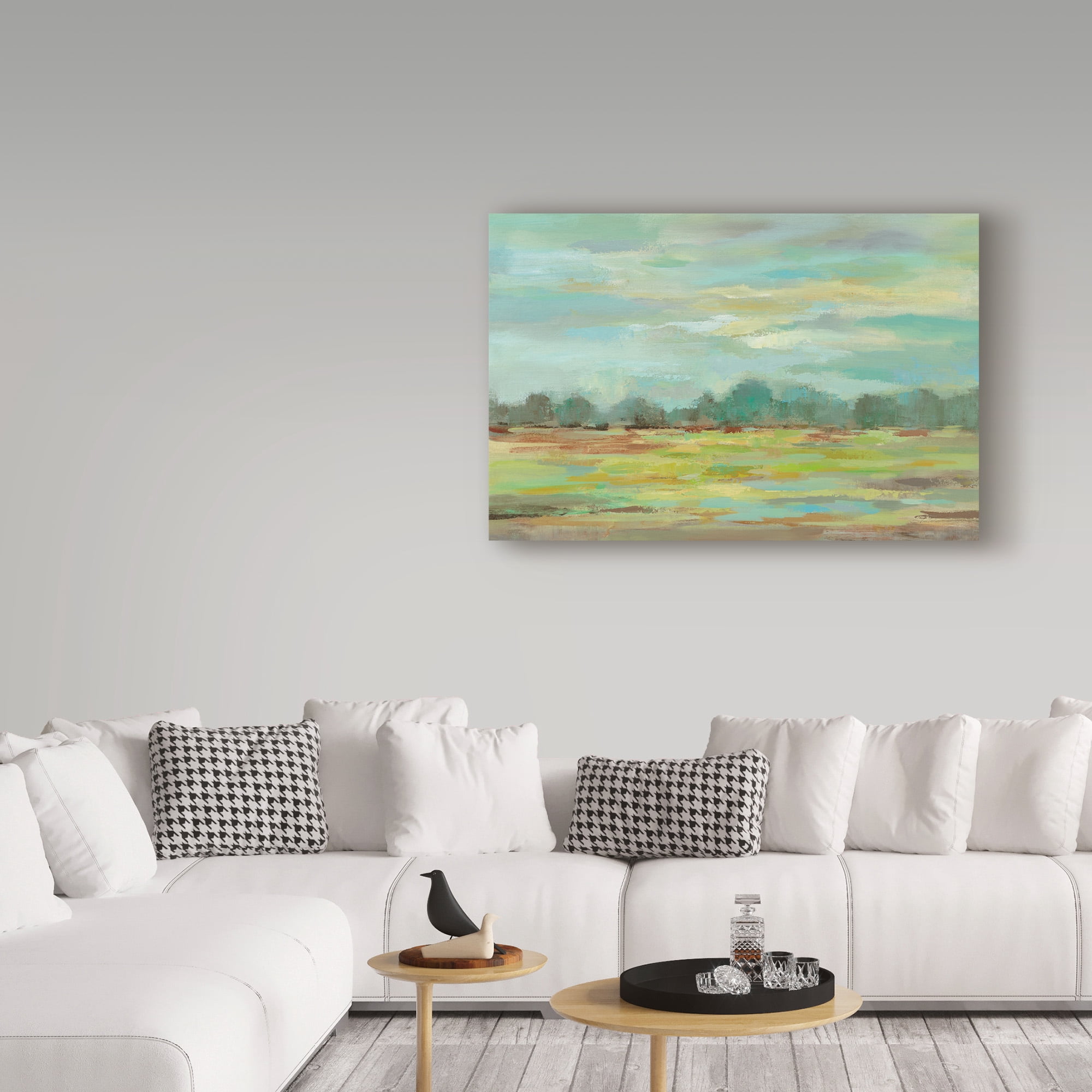 Trademark Fine Art 'Teal Forest' Canvas Art by Silvia Vassileva