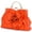 Orange, variant on Handbag for Women Flower Fashion Satchel Tote PU Leather Evening Shoulder Bags with Strap for Party Pink