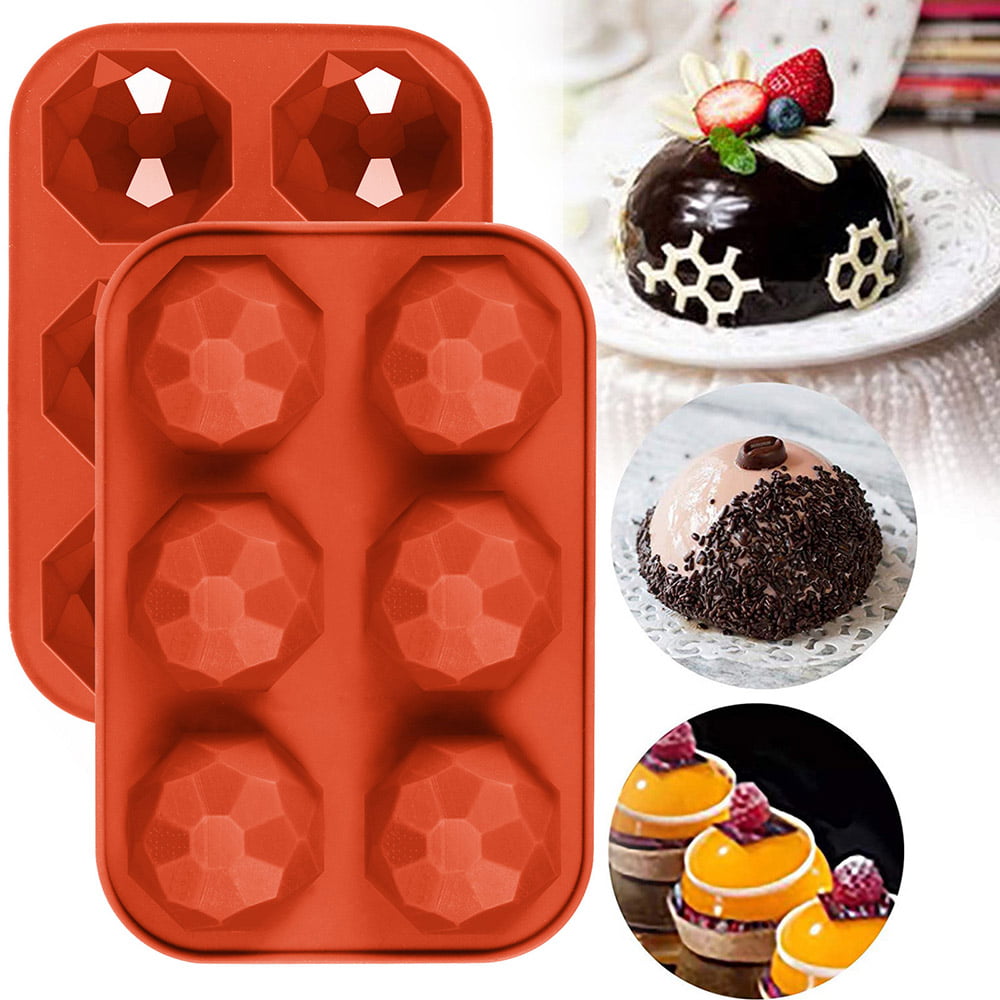 Decorating Round Half Ball Sphere Mini Cupcake Pan Muffin Chocolate Cookie 3D Baking Mould Decor Silicone Cake Mold for Baking Dishwasher Microwave Safe Novelty Gift 